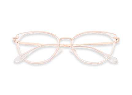 Eydology Irene Clear/Rose Gold Glasses 1