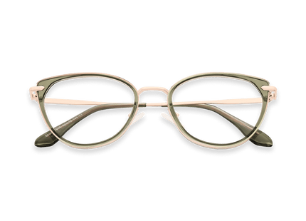 Eydology Irene Grass Green/Gold Glasses 1