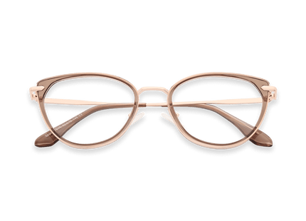 Eydology Irene Transparent Light Brown/Rose Gold Glasses 1