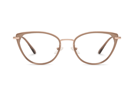 Eydology Irene Transparent Light Brown/Rose Gold Glasses 2