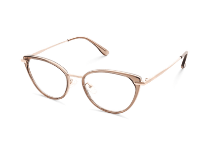 Eydology Irene Transparent Light Brown/Rose Gold Glasses 3