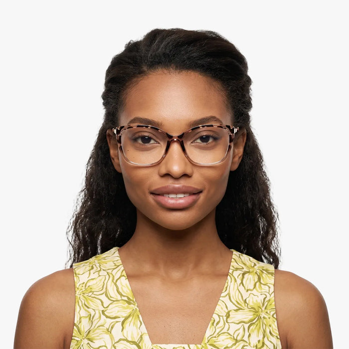 Eydology Jakobe Gradient Pink Tortoise Glasses 4