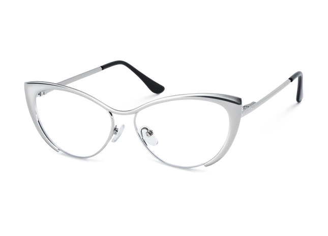 Eydology Jamie Silver Cat Eye Glasses 2