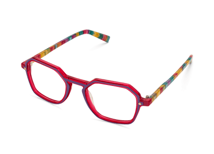 Eydology Jaxen Pearlescent Red Glasses 3