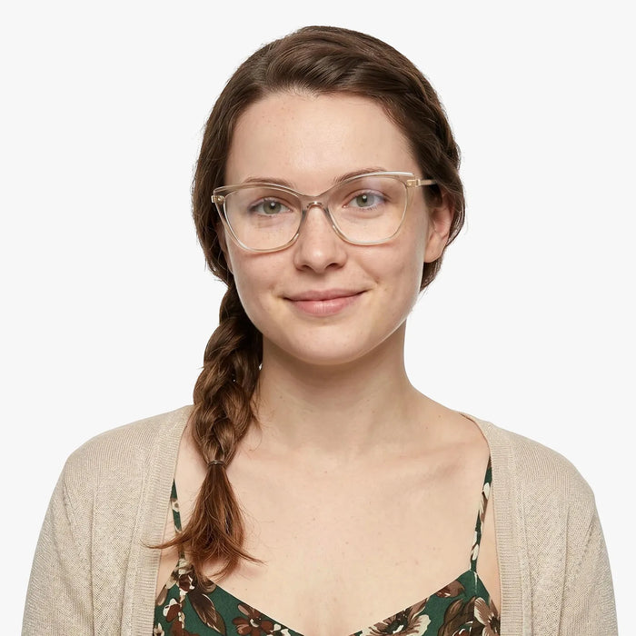 Eydology Jaziel Crystal Light Brown Glasses 3