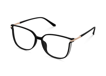 Eydology Jemma Black/Rose Gold Glasses 3