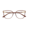 Eydology Jemma Clear Brown Pink/Gold Glasses 1