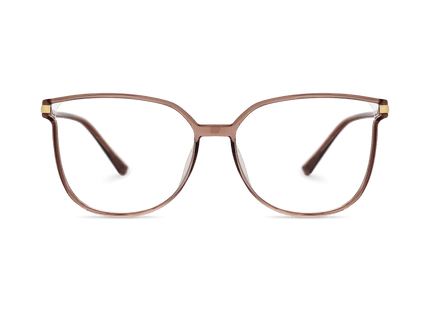 Eydology Jemma Clear Brown Pink/Gold Glasses 2