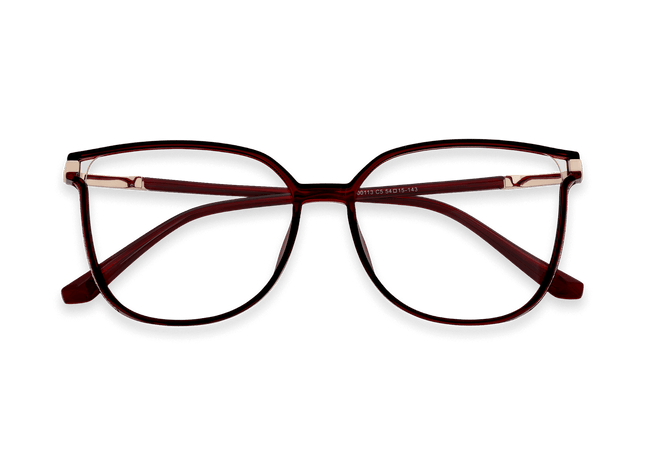 Eydology Jemma Clear Wine Red/Rose Gold Glasses 1