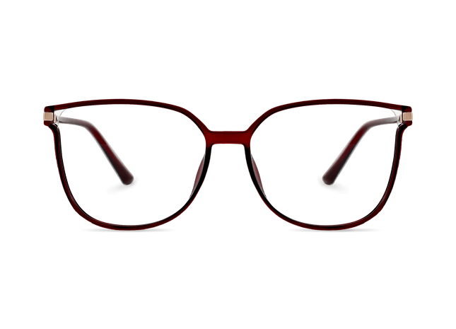 Eydology Jemma Clear Wine Red/Rose Gold Glasses 2