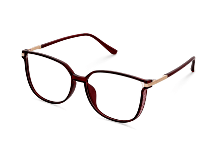 Eydology Jemma Clear Wine Red/Rose Gold Glasses 3