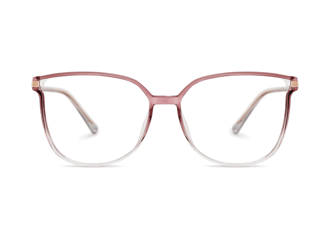 Eydology Jemma Gradient Clear Light Pink/Rose Gold Glasses 2