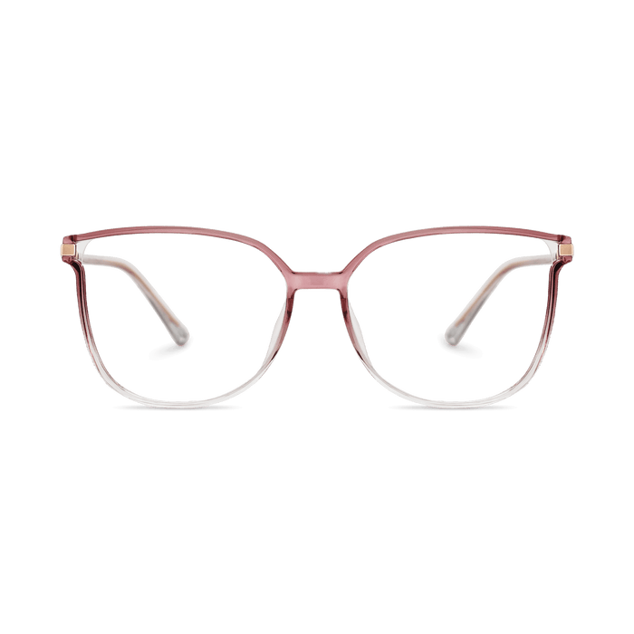 Eydology Jemma Gradient Clear Light Pink/Rose Gold Glasses 2