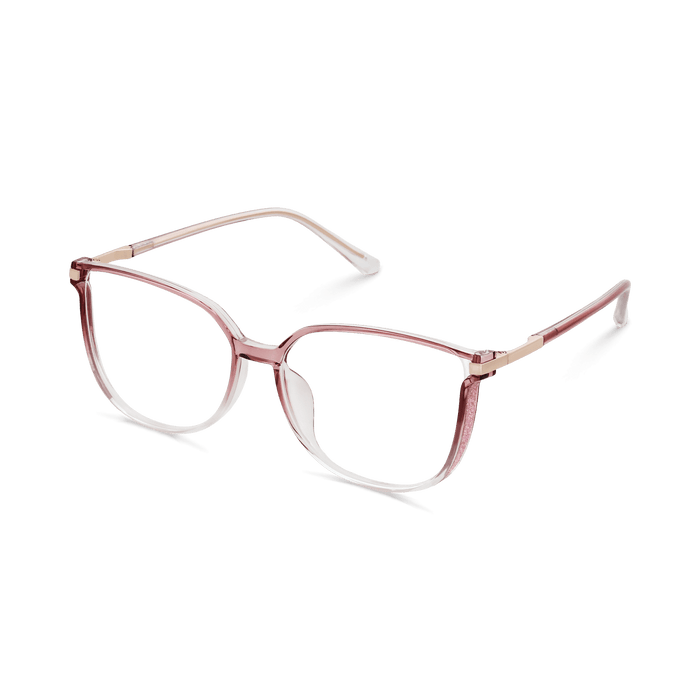 Eydology Jemma Gradient Clear Light Pink/Rose Gold Glasses 3