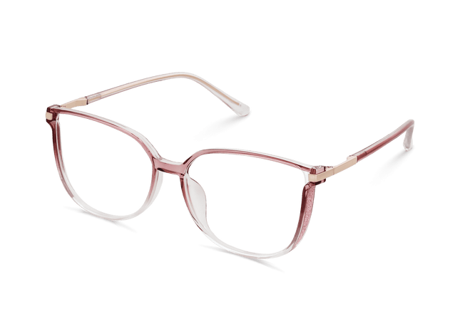 Eydology Jemma Gradient Clear Light Pink/Rose Gold Glasses 5