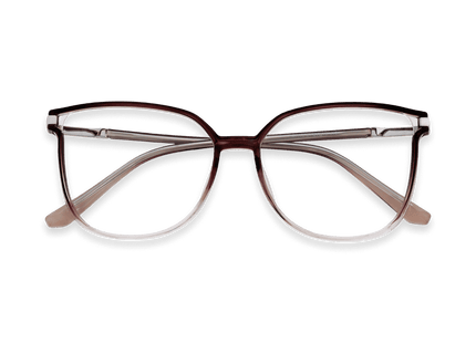 Eydology Jemma Gradient Clear Purple Grey/Silver Glasses 1