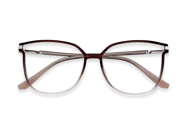 Eydology Jemma Gradient Clear Purple Grey/Silver Glasses 1