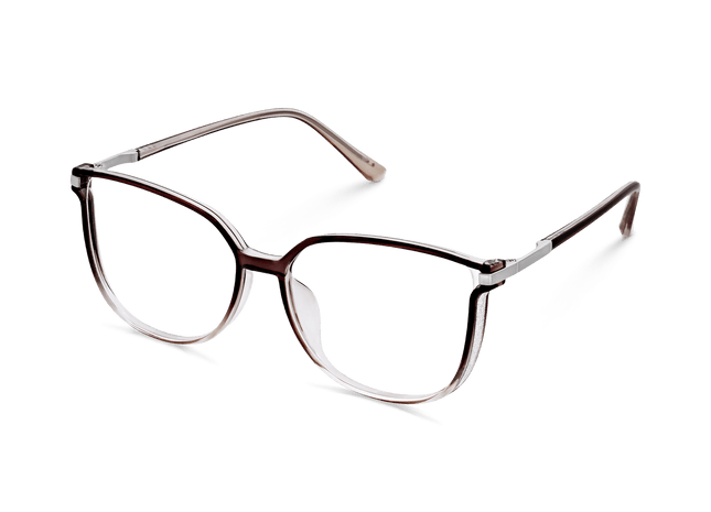 Eydology Jemma Gradient Clear Purple Grey/Silver Glasses 5