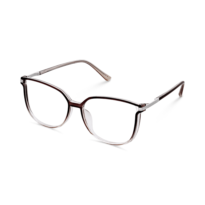 Eydology Jemma Gradient Clear Purple Grey/Silver Glasses 5