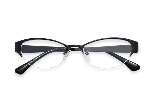 Eydology Joanna Black Half-Rim Glasses 1