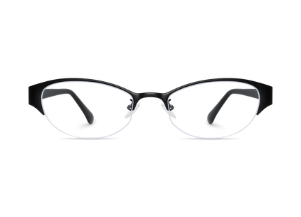 Eydology Joanna Black Half-Rim Glasses 2