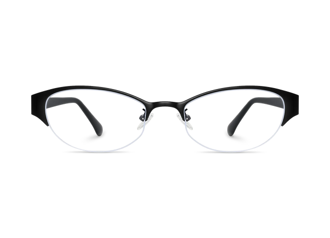 Eydology Joanna Black Half-Rim Glasses 2