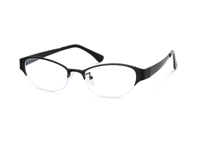 Eydology Joanna Black Half-Rim Glasses 3