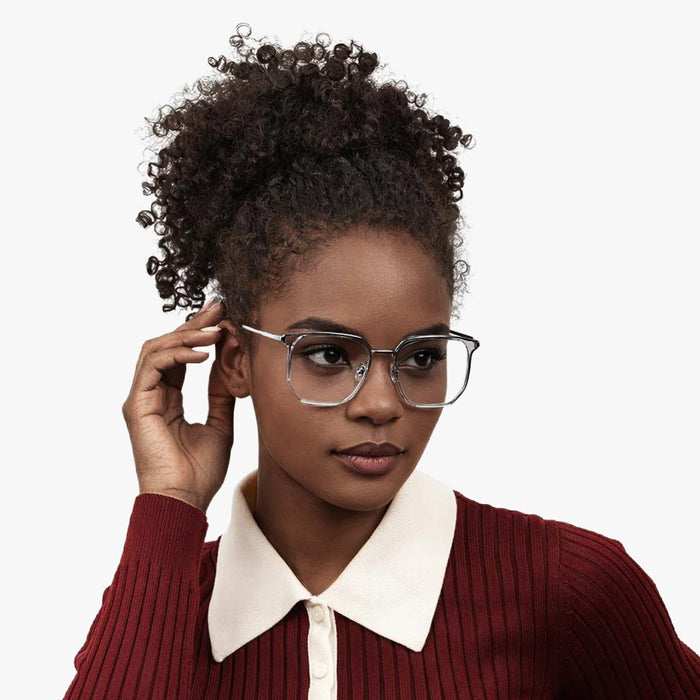 Eydology Jose Crystal Gradient Grey/Chrome Glasses 3