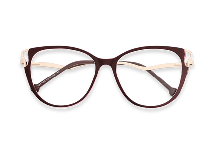 Eydology Journee Gold/Burgundy Glasses 1