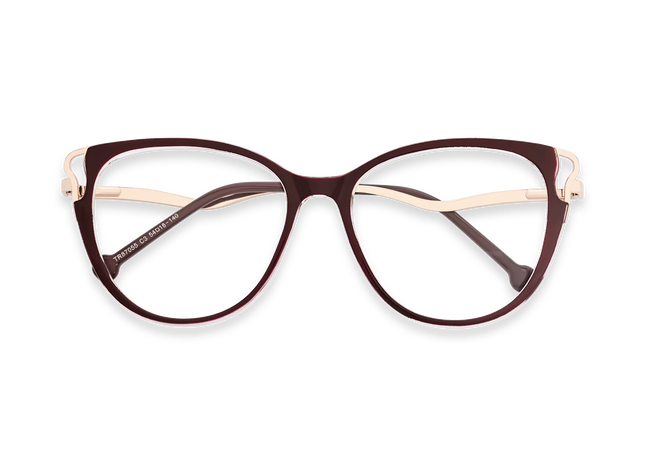 Eydology Journee Gold/Burgundy Glasses 1