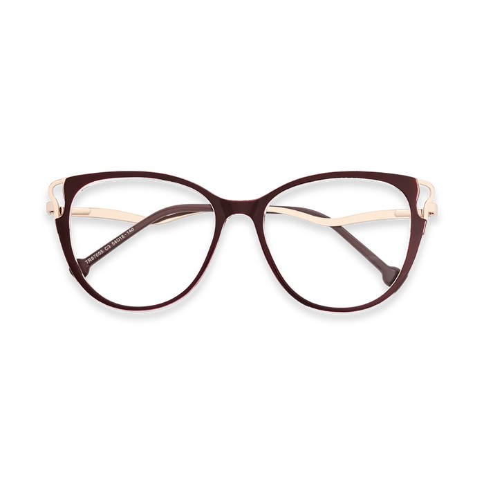 Eydology Journee Gold/Burgundy Glasses 1