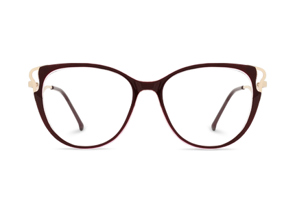 Eydology Journee Gold/Burgundy Glasses 2