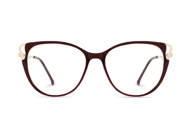 Eydology Journee Gold/Burgundy Glasses 2