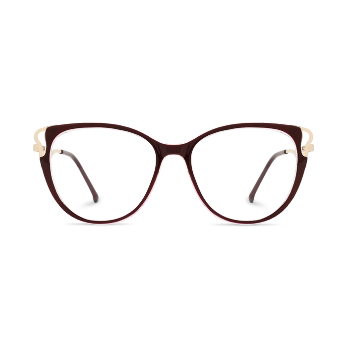 Eydology Journee Gold/Burgundy Glasses 2