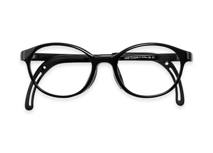 Eydology Jubilee Black Round Kids Glasses 1