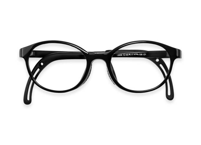 Eydology Jubilee Black Round Kids Glasses 1