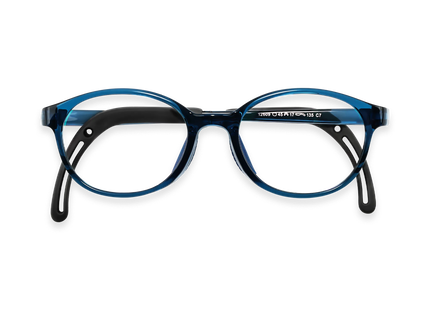 Eydology Jubilee Deep Blue Round Kids Glasses 1