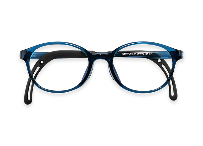 Eydology Jubilee Deep Blue Round Kids Glasses 1