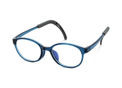 Eydology Jubilee Deep Blue Round Kids Glasses 5