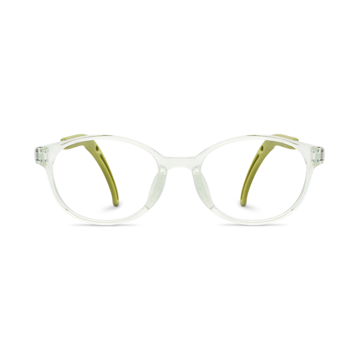 Eydology Jubilee Transparent Light Green Round Kids Glasses 2