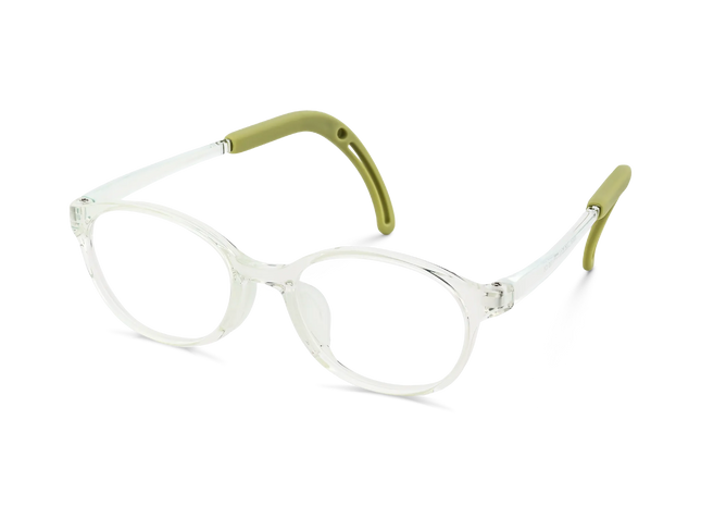 Eydology Jubilee Transparent Light Green Round Kids Glasses 5