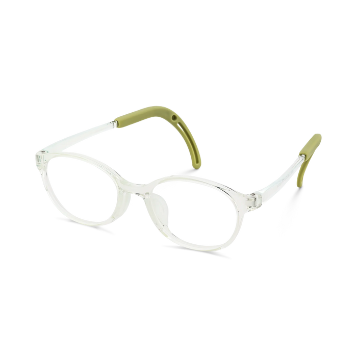 Eydology Jubilee Transparent Light Green Round Kids Glasses 5