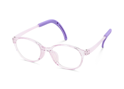 Eydology Jubilee Transparent Purple Round Kids Glasses 3