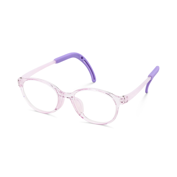 Eydology Jubilee Transparent Purple Round Kids Glasses 3