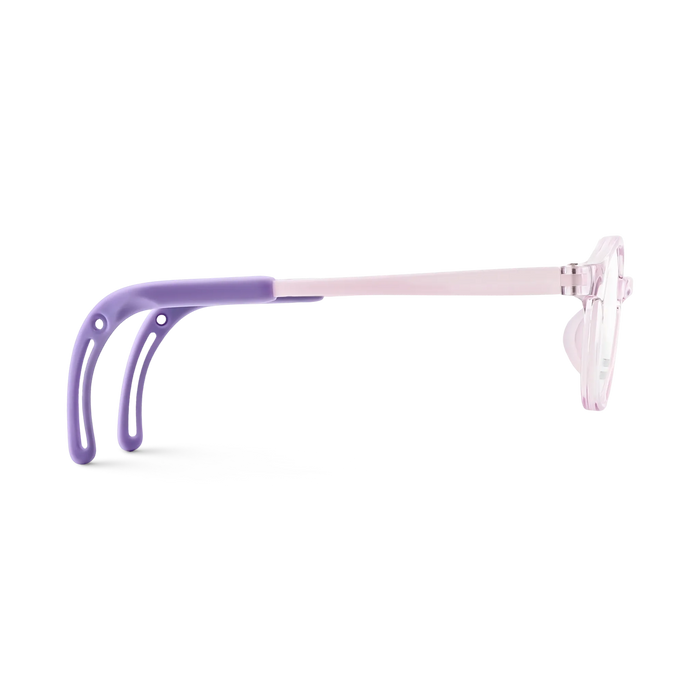 Eydology Jubilee Transparent Purple Round Kids Glasses 4