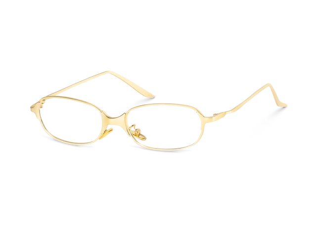 Eydology Julia Gold Rectangle Eyeglasses 2