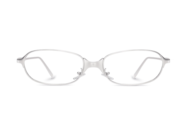 Eydology Julia Silver Rectangle Eyeglasses 1
