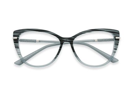 Eydology Juliet Blue Stripe Glasses 1