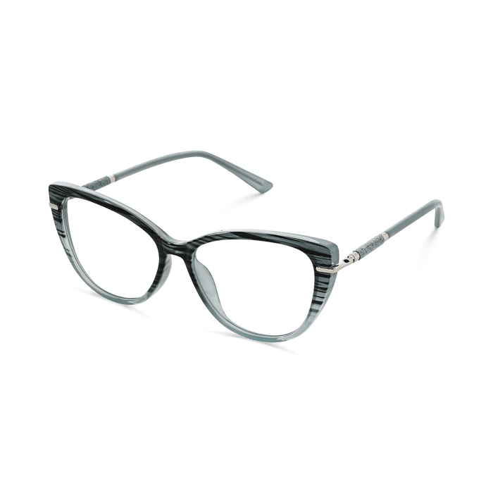 Eydology Juliet Blue Stripe Glasses 5