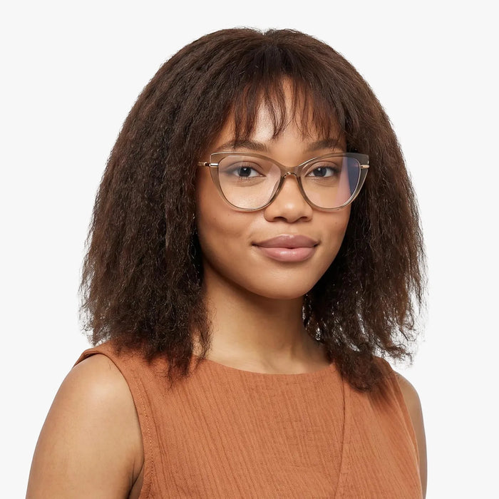 Eydology Juliet Crystal Brown Glasses 3